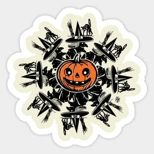 Vintage Season of the Witch Halloween Sticker